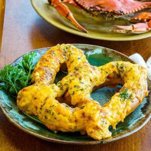 Crab Dip Jumbo Pretzel